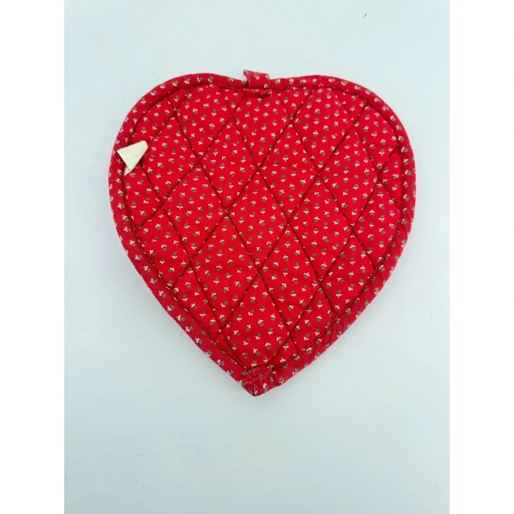 Franco Potholder Heart Red White Geese Vintage Quilted‎ Kitchen Decor Cotton